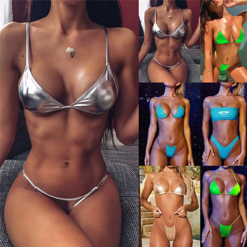 lady bandage bikini set push-up brazilian swimsuit two-piece separates polyester swimsuit women bikinis envio gratis 30D10 (10)