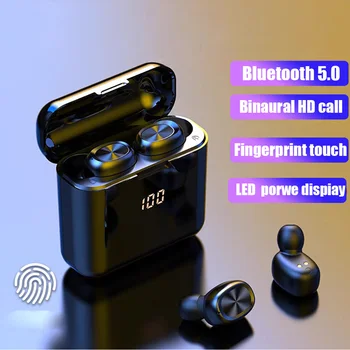 

New Wireless Earbuds TWS Bluetooth 5.0 Earphone Blutooth Earphones Headphones Fingerprint Touch Headset 1200mAh Charging Box
