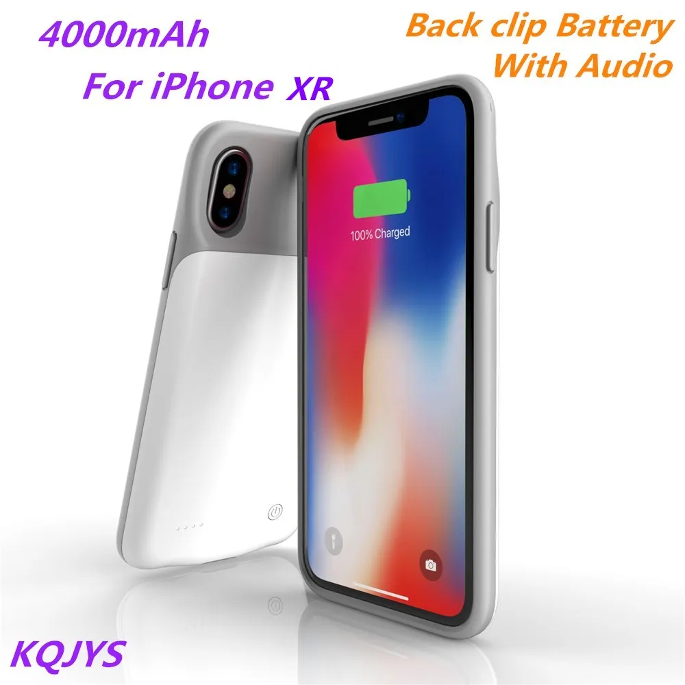 KQJYS 4000 мАч чехол для внешнего аккумулятора для iPhone XR резервный внешний аккумулятор чехол Мягкий силиконовый чехол для зарядки телефона чехол для питания