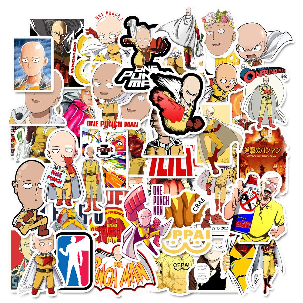 49 шт японского аниме ONE PUNCH MAN стикер s пакет для автомобиля ноутбука телефона скейтборда мотоцикла велосипеда мультфильм стикер Pegatinas