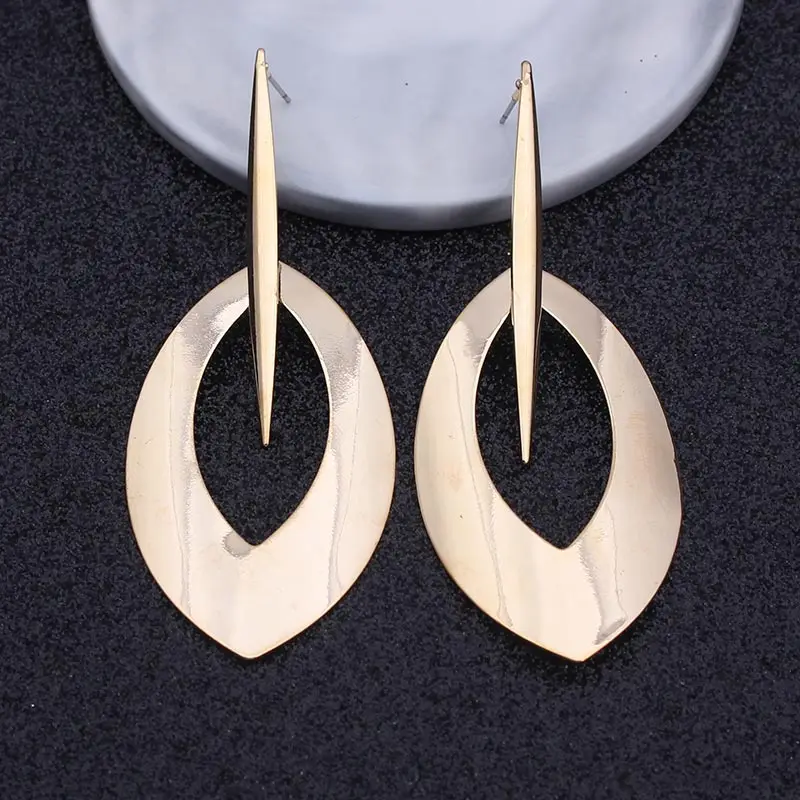 1047 Gold Красные серьги для Для женщин Винтаж большой длинное массивное Длинные Висячие серьги Свадебные модное, в стиле бохо серьги Модные украшения - Окраска металла: 1047 Gold