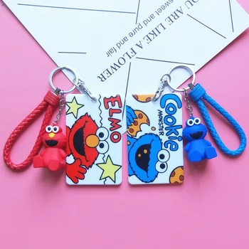 

Lovely Cartoon Student Bus Card Holder Neck Rope Employee Name ID Card Case Identity Badge Work Card Cover with Key chain