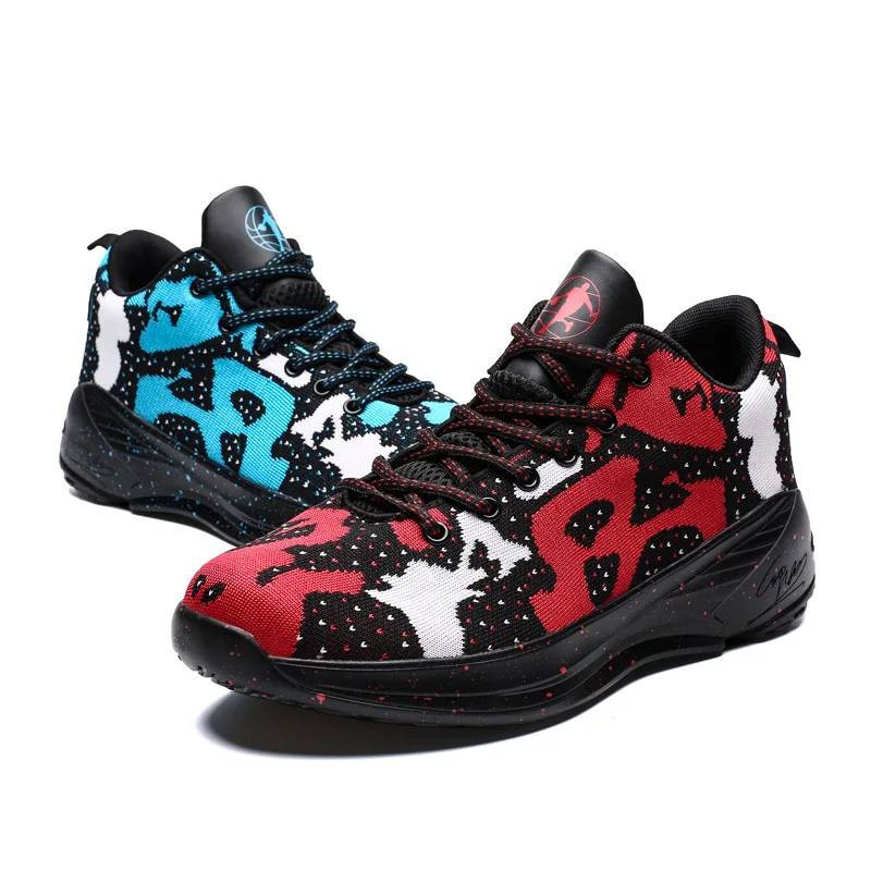 men ladies Sports Shoes big size 42 47 Autumn basketball female Sneakers Woman Trainers fashion casual cushion chunky new - Цвет: blue and red