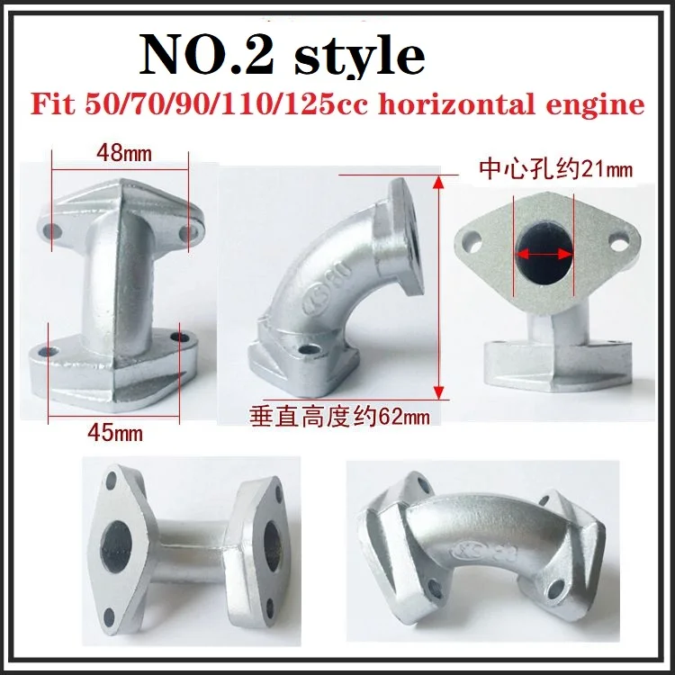 Motorcycle Intake Pipe Manifold for Loncin Lifan Zongshen Kayo Sunl Falcon 50cc-150cc