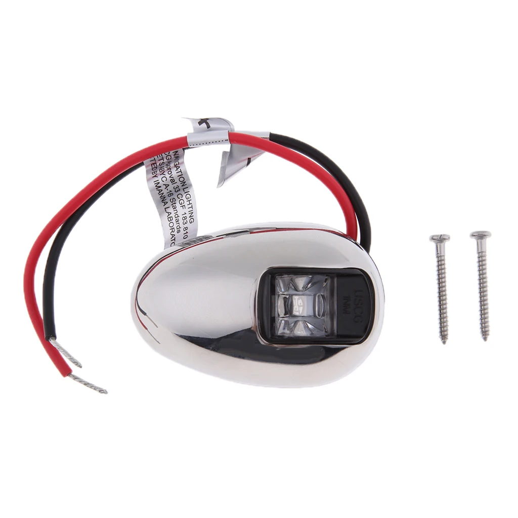 Marine Boat Yacht Light 12V Stainless Steel LED Bow Navigation Lights Pontoons Sailing Signal Lights Green