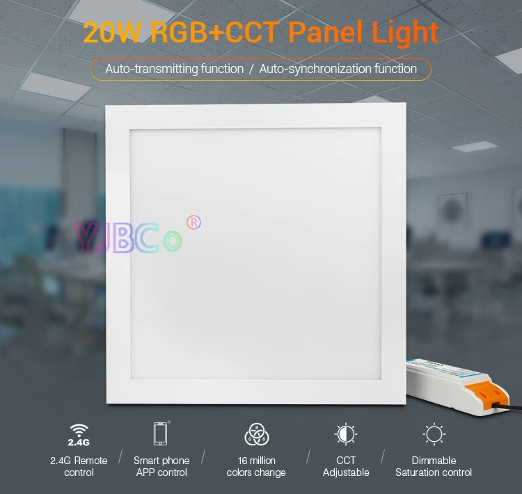 2 шт. Miboxer 20 Вт FUTL03 RGB+ CCT светодиодные панели AC100~ 240 В умный квадратный внутренний свет смартфон приложение Wi-Fi/Alexa Голосовое управление