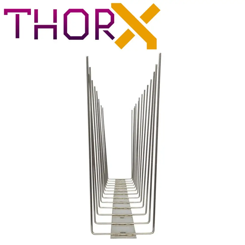 WL-02-TB 2 row seagull spikes on stainless steel base- high quality solution for bird control spikes- Titan