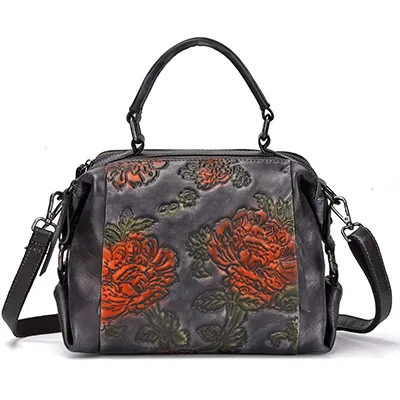 Retro Black AETOO новая кожаная косая переноска Женская Baotou слой воловья Повседневная сумка на плечо косой крест Ретро почтальонская сумка - Цвет: Retro Black