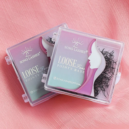 SONG LASHES 3D to 16D Fans Sharp Slim Narrow Stem Premade Volume Fans Loose Thin Pointy Base Russia Volume Eyelashes Extensions 16D0.05-480-600 fans