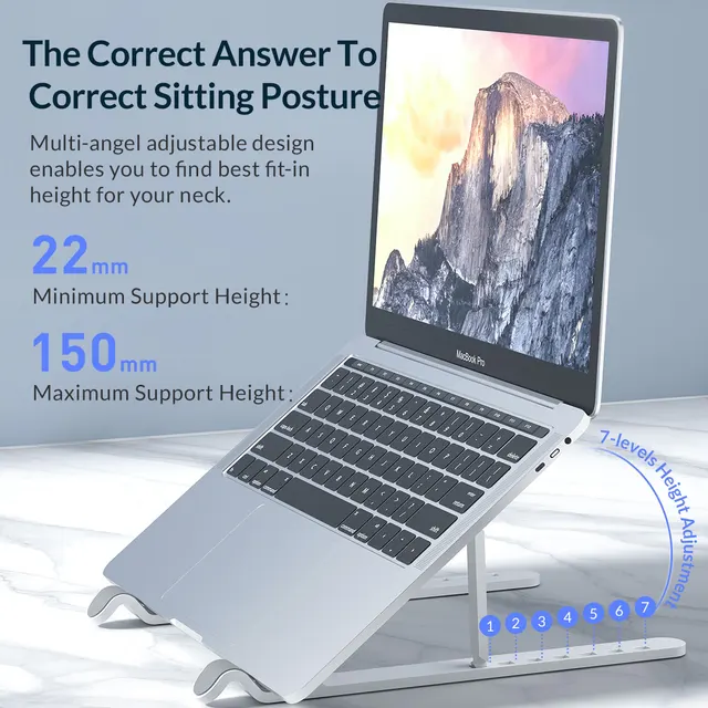 Supporto per Laptop portatile ORICO supporto per Notebook pieghevole  regolabile supporto per Computer verticale scrivania 7 angoli per tablet  MacBook - AliExpress