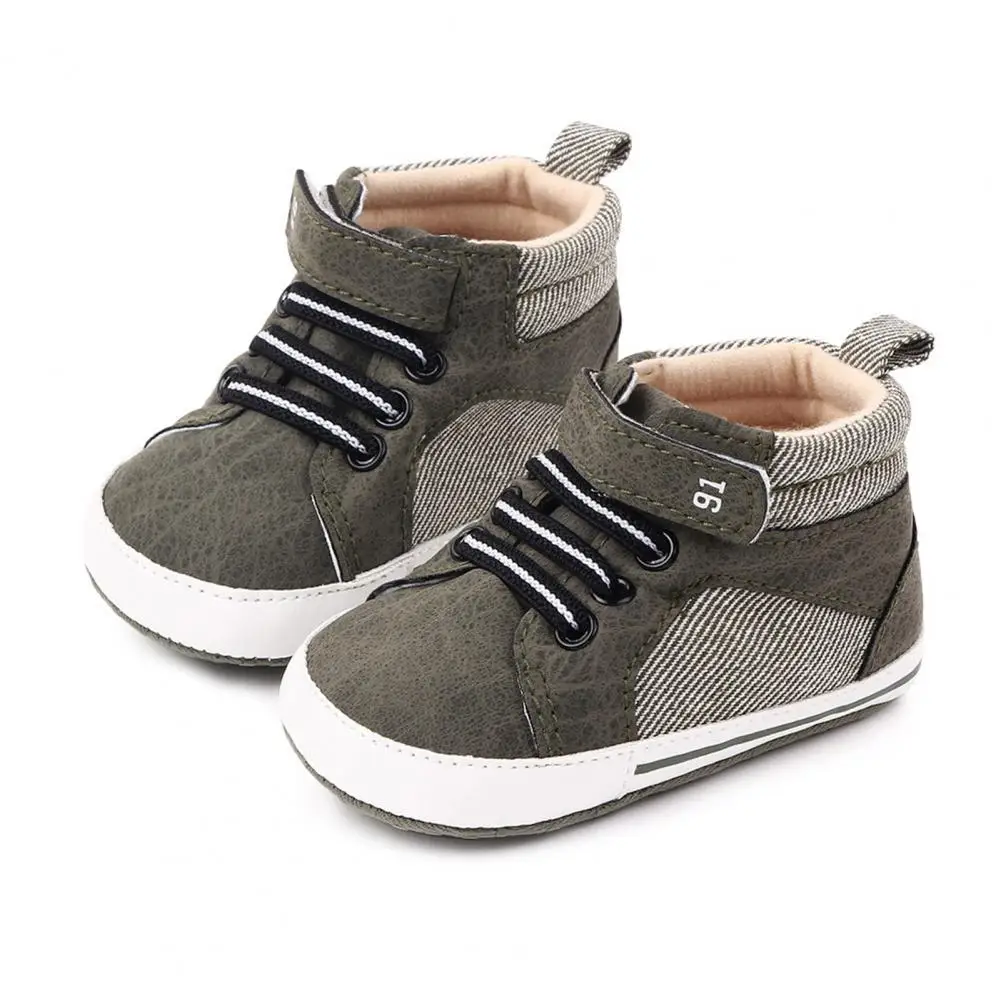 Spring Autumn Sneakers New Baby Shoes Baby Boys Soft-soled Non-slip Mid-high Casual Toddler Shoes For 0-1Y