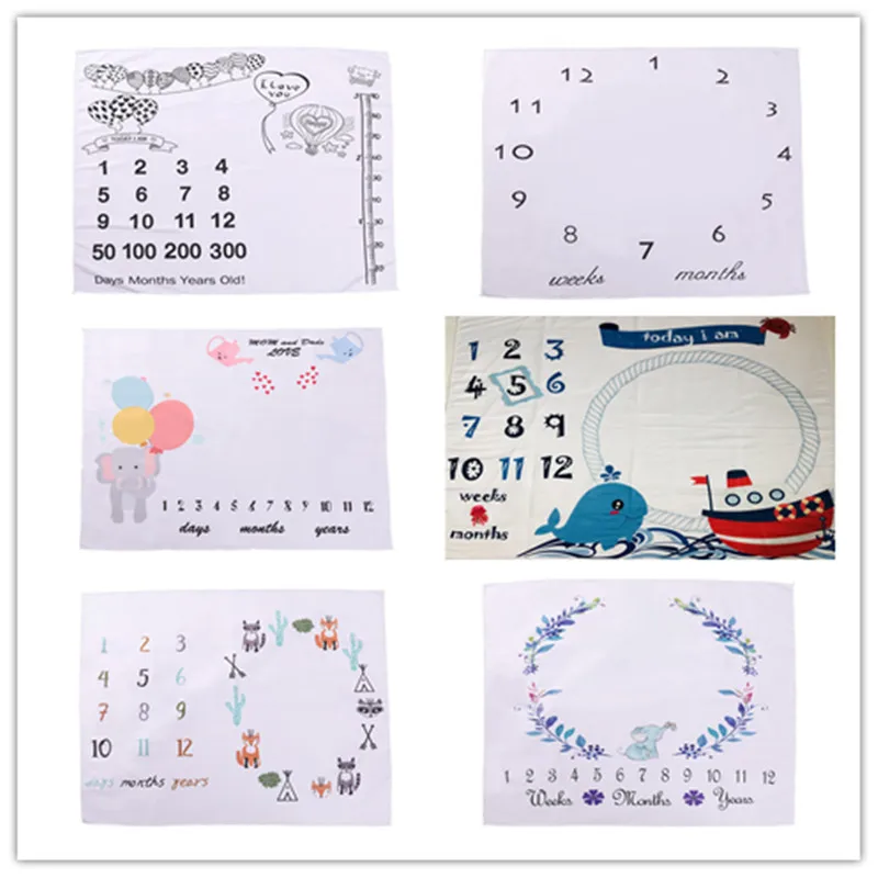 Новорожденное покрывало для фото ребенка цветочное Хлопковое одеяло веха