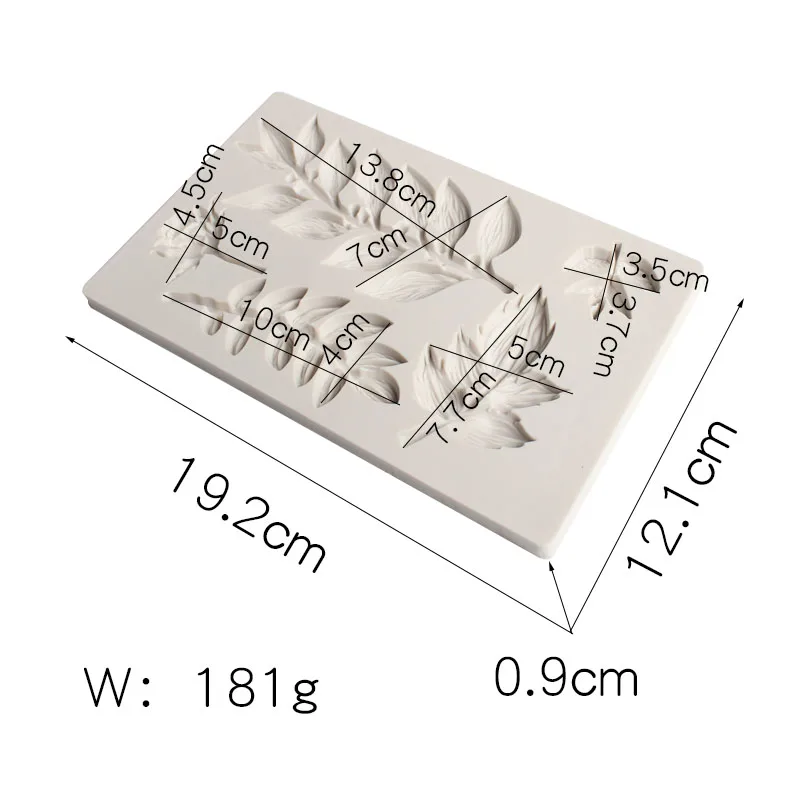 Leaf Petal Silicone Mould DIY Fondant Cake Suitable for Gummies, Air-Dry Clay Molding Clay, Wax, Soap and Resin