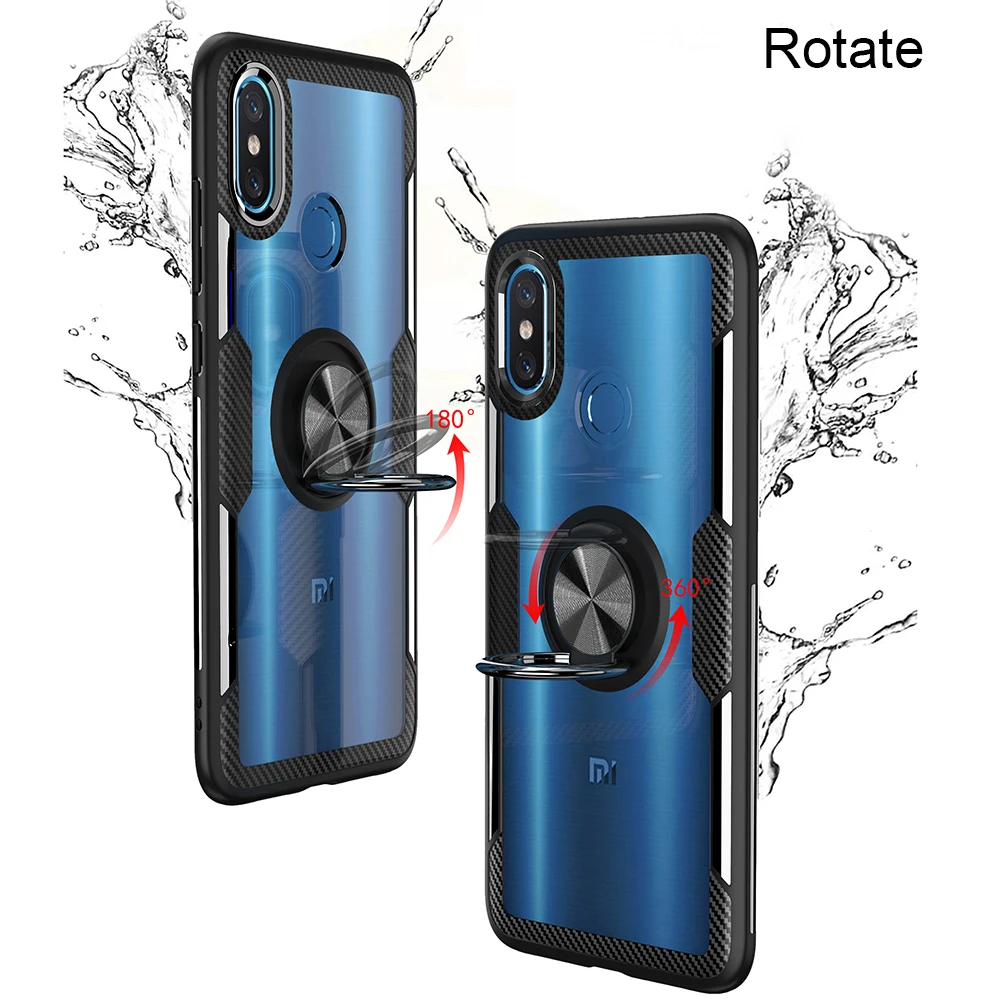 

For Xiaomi Mi 9T Case Transparent Back Cover For Xiaomi Mi 8 Lite 9 Mi8 SE Magnetic Car Holder For Redmi Note 7 K20 5 Pro Case