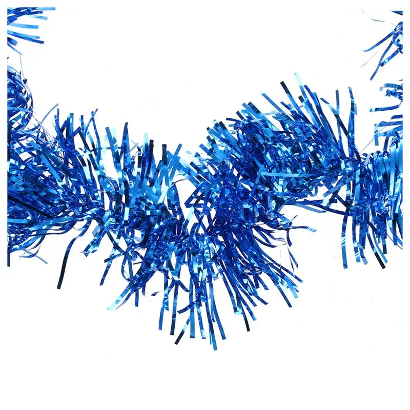 Новинка-2 м(6,5 футов) Рождественская мишура, украшения для елки мишура гирлянда(синий
