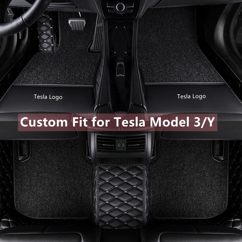 Tesla Model Y 3 Custom Fit Car Accessories Floor Mat Eco Thick Diamond