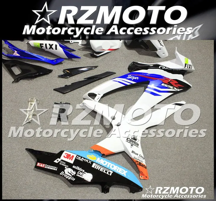 ABS мотоцикл обтекатель комплект для SUZUKI GSXR600 750 K8 2008-2010 год кузов литья под давлением Магазин № 1138