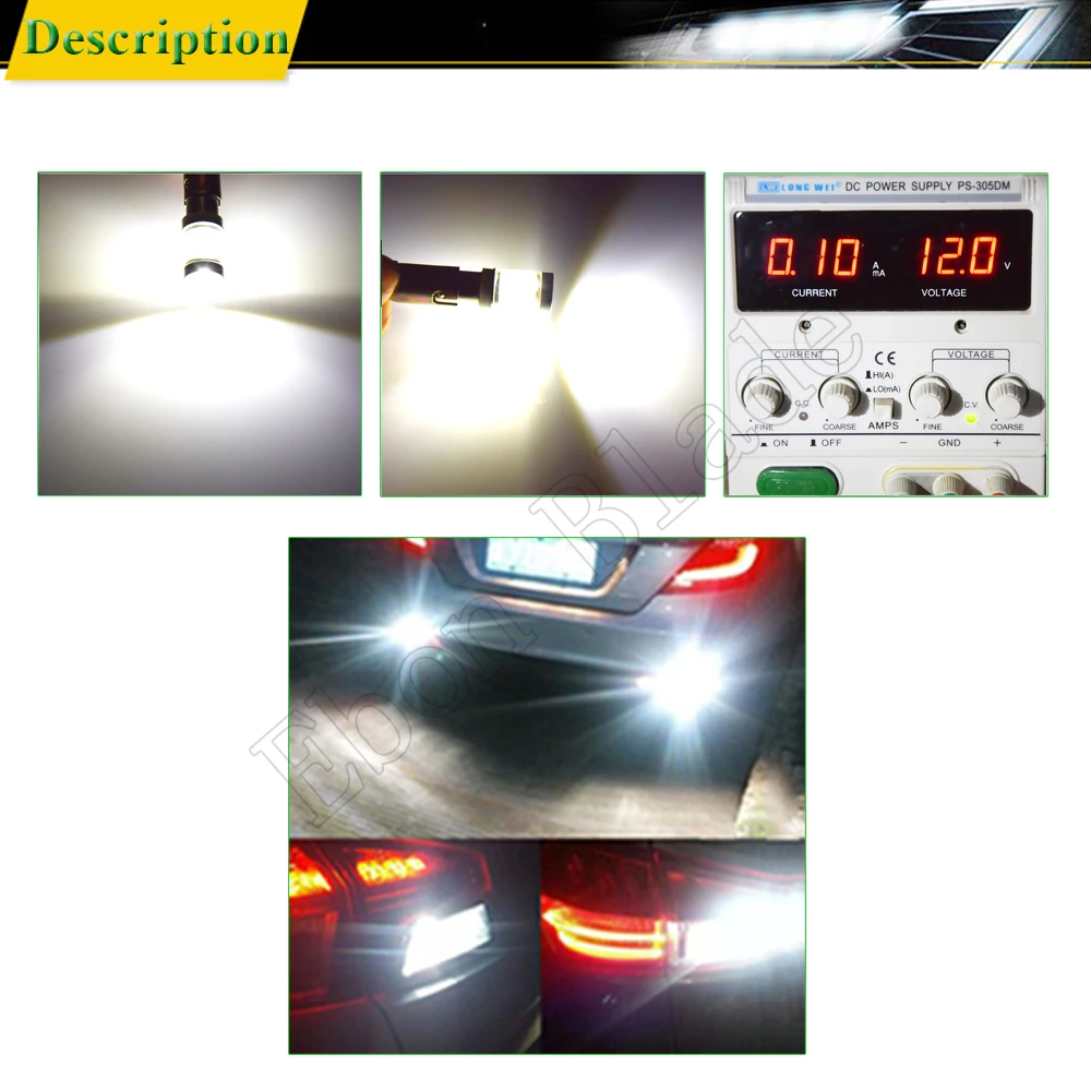 2x Автомобильный светодиодный BA9S T4W BAX9S H6W BAY9S H21W светодиодный светильник с CreeChip авто внутренняя сторона лампа обратная парковка DRL 12 В DC светильник источник