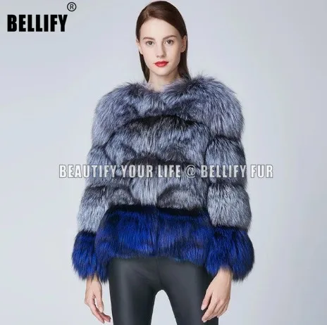 Осень зима Лондон Instar звезда блогер Роскошные натуральным лисьим мехом меховая