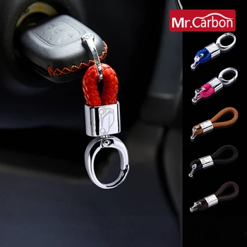 

PU Leather Keychain For Mercedes Smart fortwo forfour 451 450 453 452 454 cabrio coupe Car Key Chain Styling Accessories