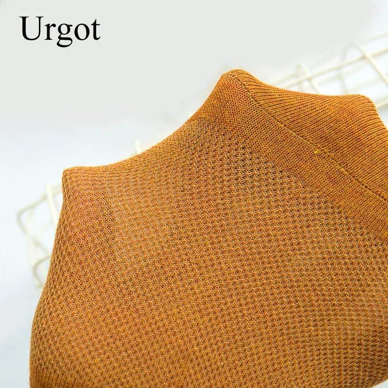 Urgot, 6 пар, женские невидимые носки, сетчатая лодка из бамбукового волокна, летние однотонные тонкие низкие силиконовые носки-тапочки, Meias