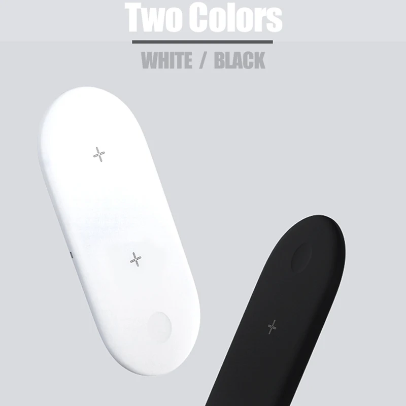 3 в 1 Qi Беспроводное зарядное устройство 2 Вт Магнитная Зарядка для iWatch серии 4 3 2 1 беспроводная Быстрая зарядка для samsung iPhone IPod Pro