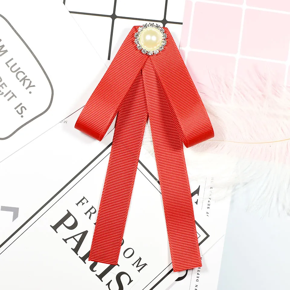 Ручная работа жемчужная лента галстук бабочка бант броши модные тканевые