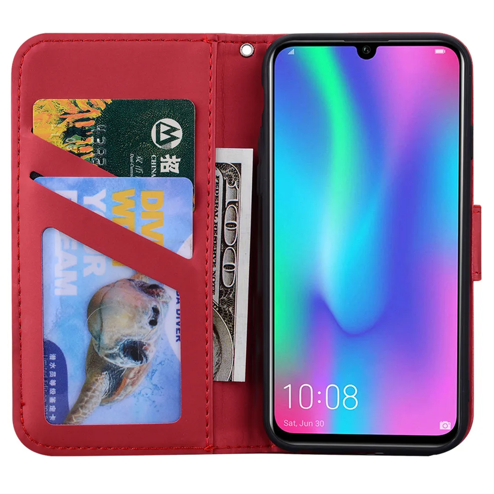 Кожаный чехол s для huawei honor 8A 8X9 10 Lite, чехол-книжка с кошельком, задняя крышка для huawei Y6 Y7 Prime, силиконовый чехол для телефона