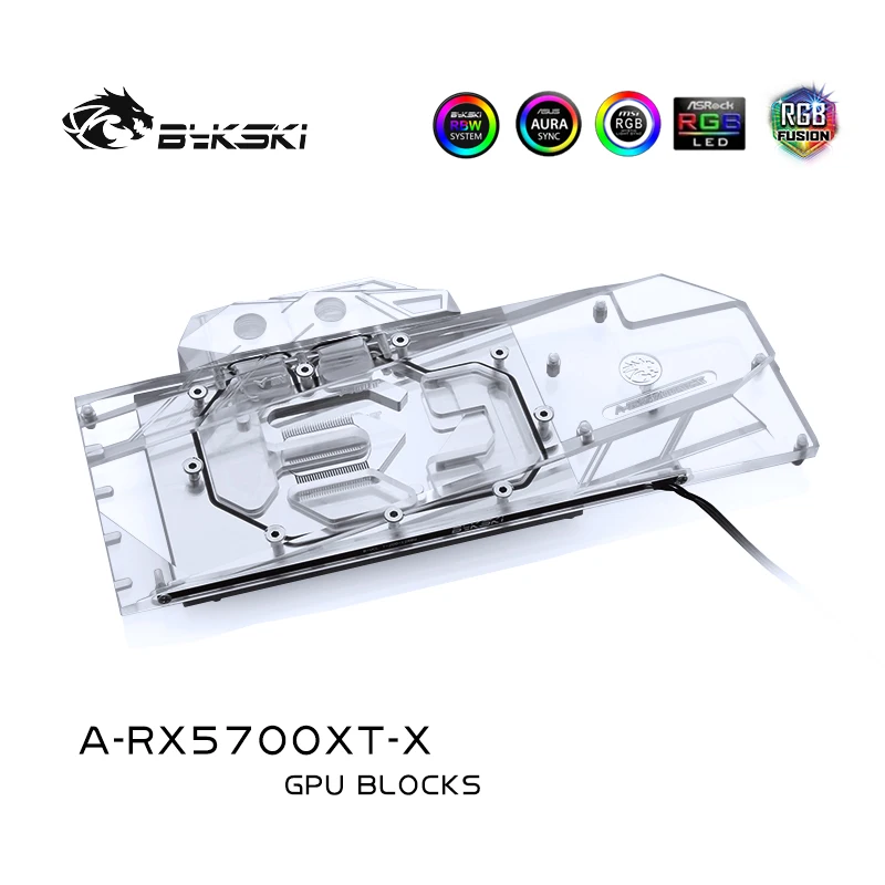 Bykski A-RX5700XT-X полноэкранная Графическая карта блок водяного охлаждения для AMD Founder