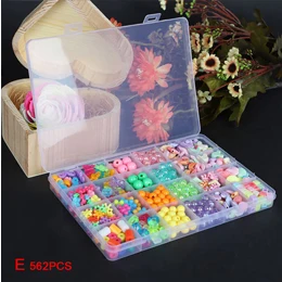 24 квадратов DIY игрушечные бусинки детям исправить амблиопии Головоломка материал ручной работы посылка для девочек Цвет жемчуг интересная игрушка - Цвет: F73-E 562PCS