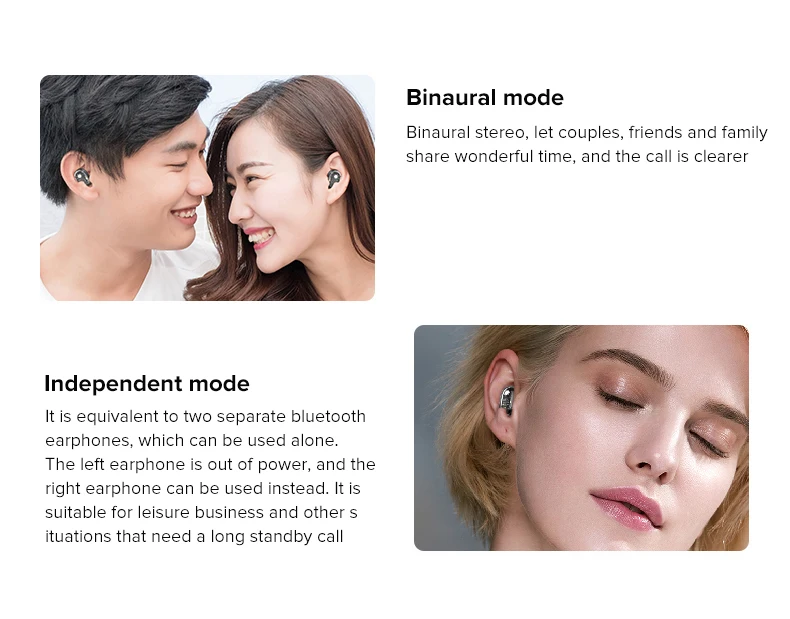 Мини Bluetooth 5,0 наушники TWS беспроводные стерео Noice снижение спортивные наушники для iPhone Прозрачные Вкладыши с зарядным ящиком