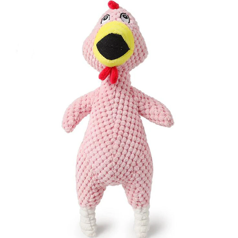 pink Pet Dog Plush Toy Non-Toxic Animal Chicken Spoof Bite Toy Interactive Training Dog Plush Toys - Цвет: pink
