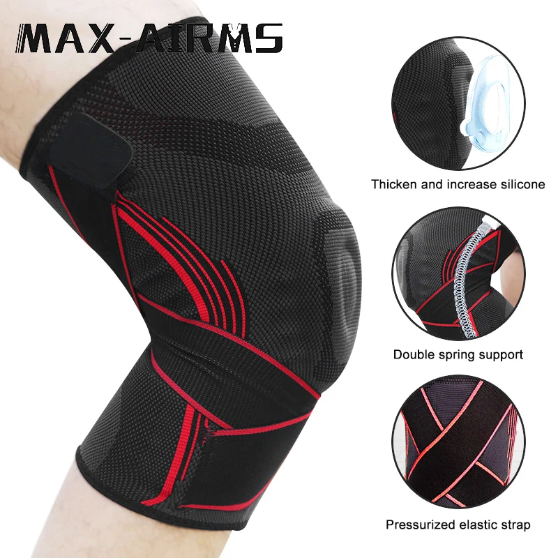 Maxairms наколенник, поддержка профессиональная защита Спортивные наколенники дышащая повязка наколенники баскетбол теннис Велоспорт - Цвет: wrapping tape