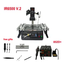 Инфракрасная паяльная станция IR6500+ KADA 852D+ SMD ремонтная паяльная станция паяльник с реболлинга джиг