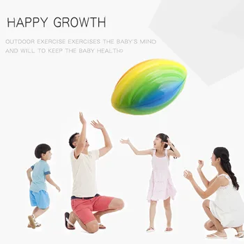 

Children Gift PU Leather Sports Fitness Brain Development Rugby Portable Safe Ball Toy Interaction Anti Skid Pressure Practical