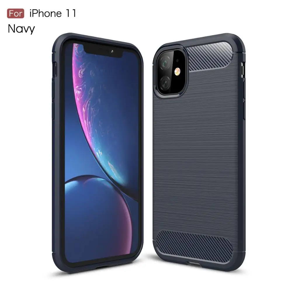 For Iphone 11 Чехол для телефона Apple Iphone 11 Pro Max Carbon Fiber TPU силиконовый чехол для телефона - Цвет: For Iphone 11