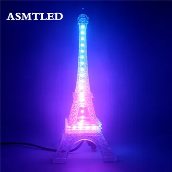 

WS2812B Smart Addressable 48 Pixels Eiffel Tower Atmosphere Lamp 5V USB LED Night Light RGB Table Lamp Holiday Decoration Light