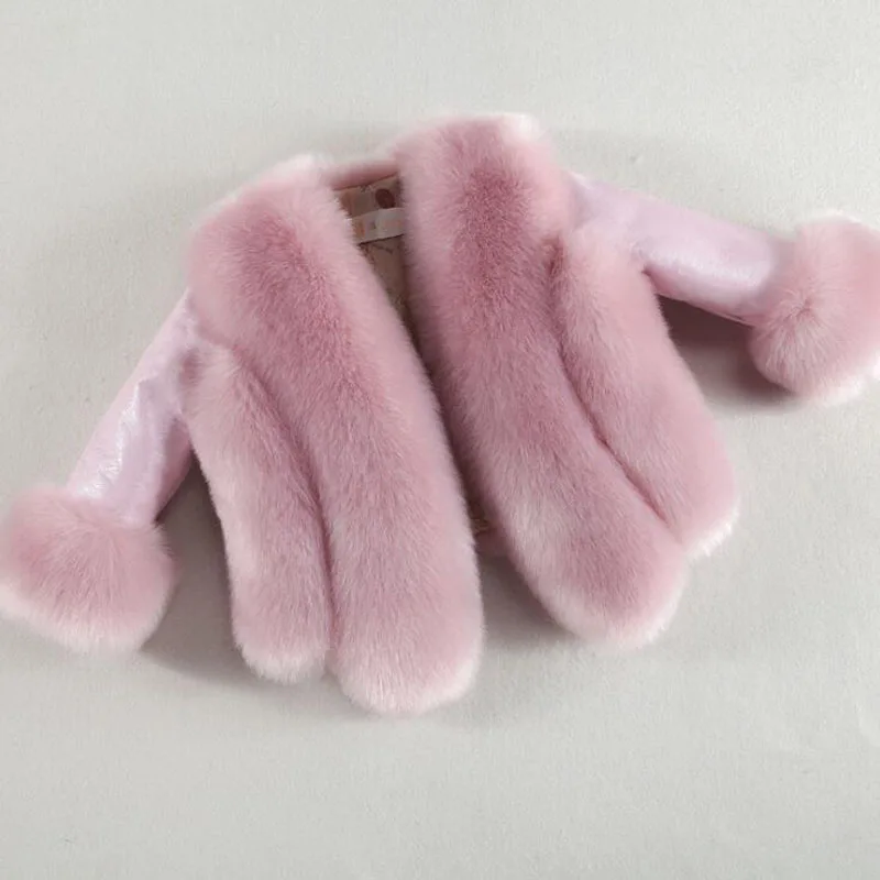 light purple Пальто с искусственным мехом для девочек осенне-зимние модные меховые пальто для девочек Толстая теплая парка элегантные меховые пальто принцессы Детское пальто с искусственным мехом От 2 до 12 лет - Цвет: light purple