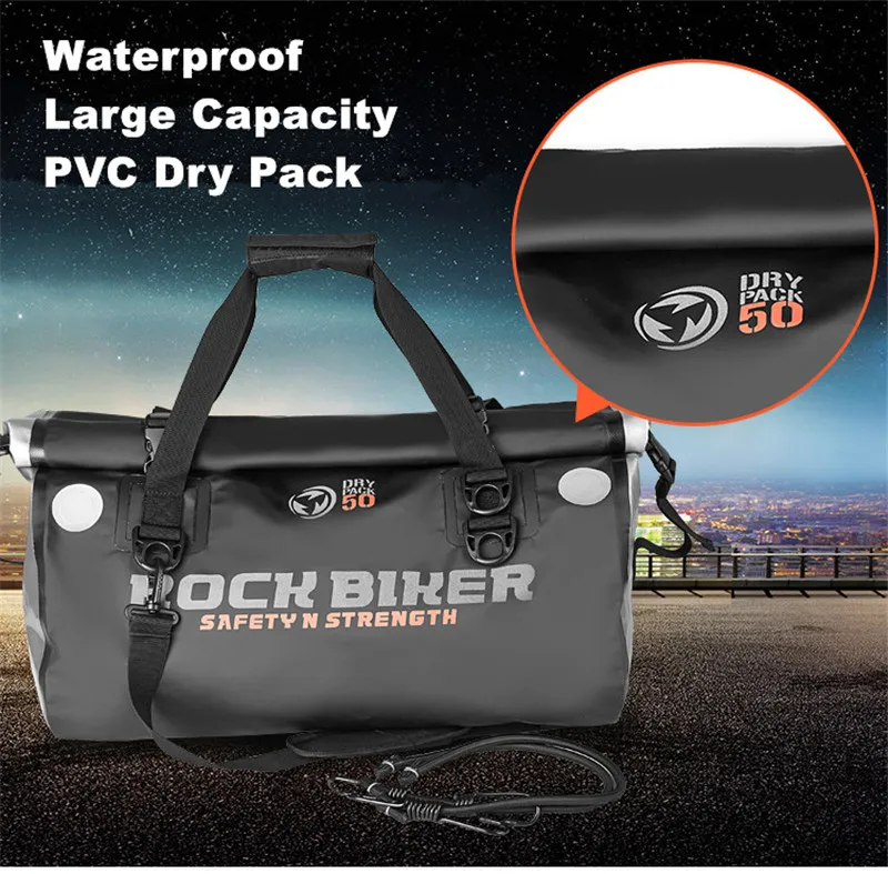 Rockbiker материей типом пх в байкерском стиле Водонепроницаемый мешок большой