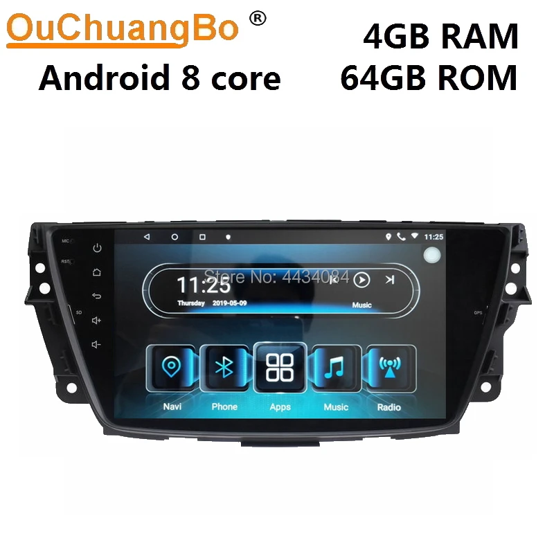 Ouchuangbo Автомобильный мультимедийный аудио bluetooth для MG GS поддержка 4 ядра USB wifi 1080P видео Система android 8,1