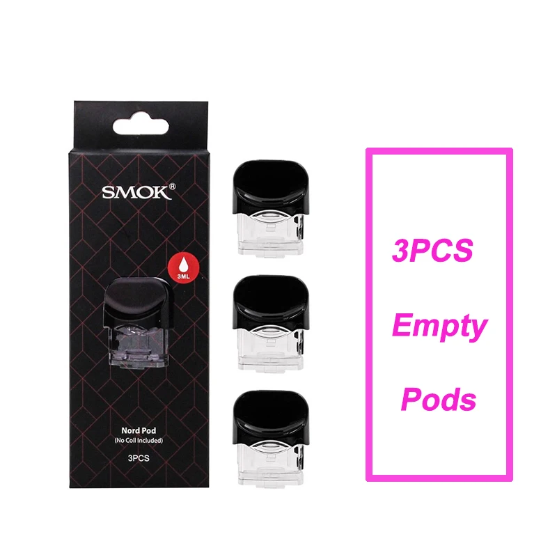 SMOK Nord Pod замена 3 мл емкость картридж для SMOK Nord Pod Vape комплект Электронная сигарета распылитель бак - Цвет: 3 Pieces