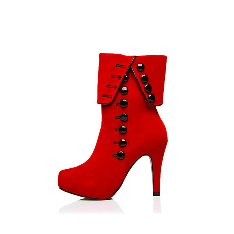 Женские ботинки на платформе повседневные ботильоны высоком каблуке Осень зима