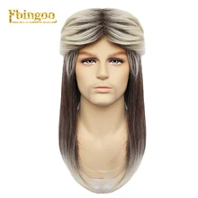 Ebingoo Кепка+ мужские s Mullet парики 80s костюмы коричневый Омбре синтетический парик Merica Joe Dirt Trash костюм аксессуары для мужчин