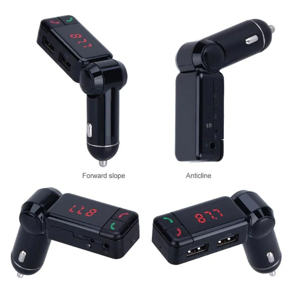 Автомобильный Bluetooth fm-передатчик беспроводной Handsfree Вызов аудио приемник светодиодный дисплей быстрый адаптер зарядного устройства с двойным USB# BL4