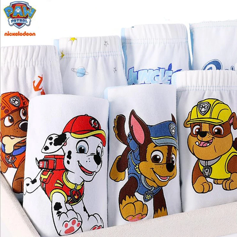 

4pcs/set New Genuine paw patrol lovely underpant 100% cotton underwear chase marshall rubble Boy high quality Children toy gift