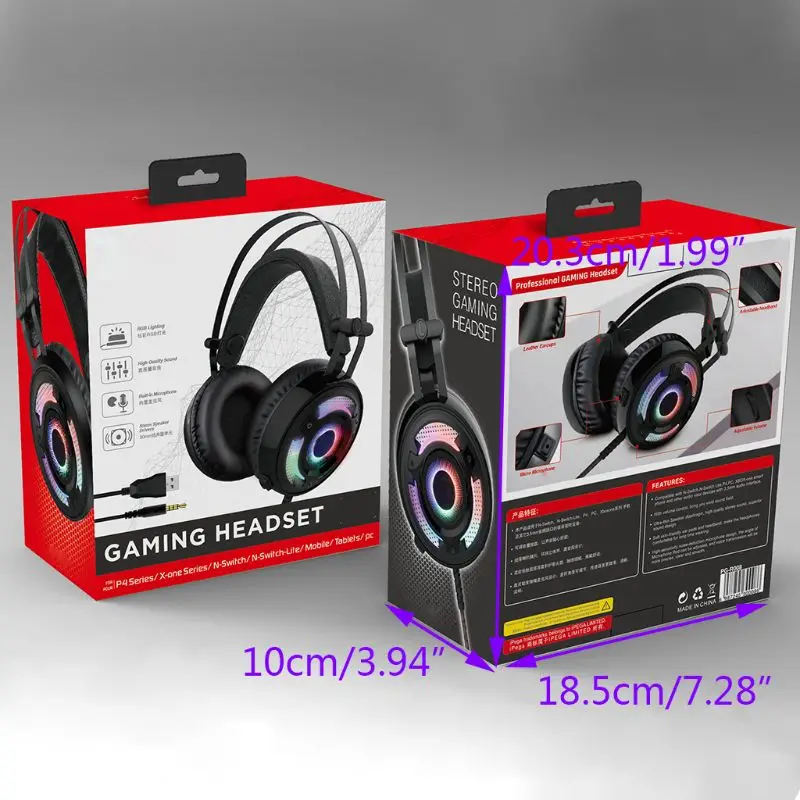 

1Set Gaming Headphone Wired Stereo Headset for NS Switch Lite/X-box One/PS4 PC 203A