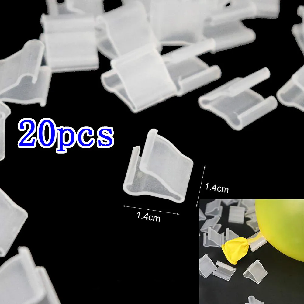 D 20pcs Новинка, 10 шт., Цветочные шары, декоративные аксессуары, зажим сливы, практичный, для дня рождения, свадьбы, вечеринки, пластиковый зажим, шары,@ 02 - Цвет: D 20pcs