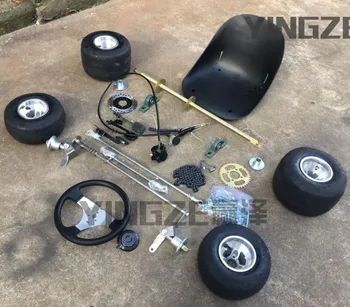 

GO KART KARTING ATV UTV Disc Rotor Brake 100CM Rear Axle Steering Gear Rack Pinion Tie Rod Steering Wheel With 5 Inch Wheel Seat