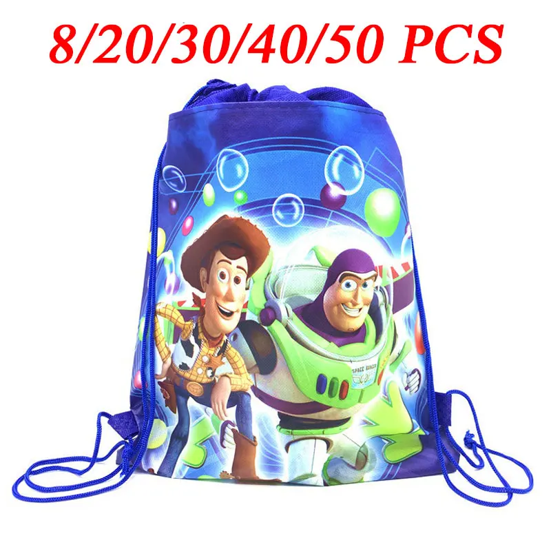 Игрушка "Дисней" История 4 Тема Drawstring Сумка детская дорожная сумка для хранения нетканый мультфильм школьные рюкзаки для детского праздника в честь Дня Рождения сумка