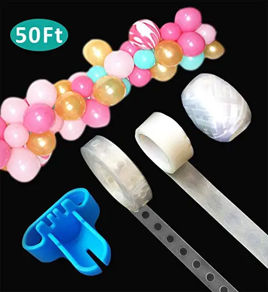 5M Balloons Accessorie Balloon Chain PVC Rubber Decorating Strip Backdrop Decor Arch Clips Supplies | Дом и сад
